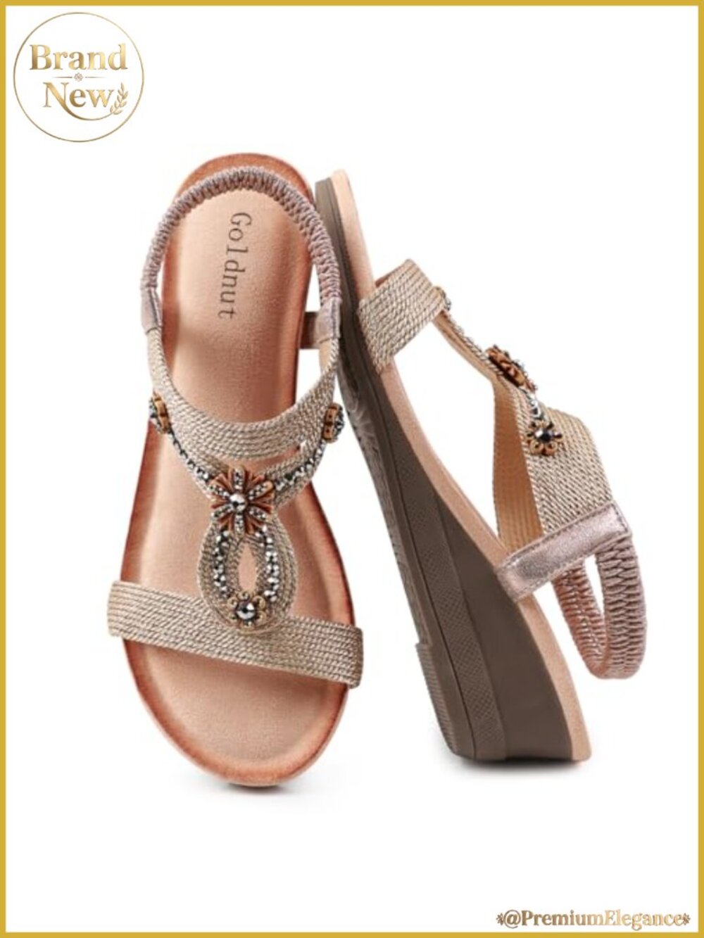 Faux Leather Wedge Sandals Elastic Ankle Strap Open Toe Dressy